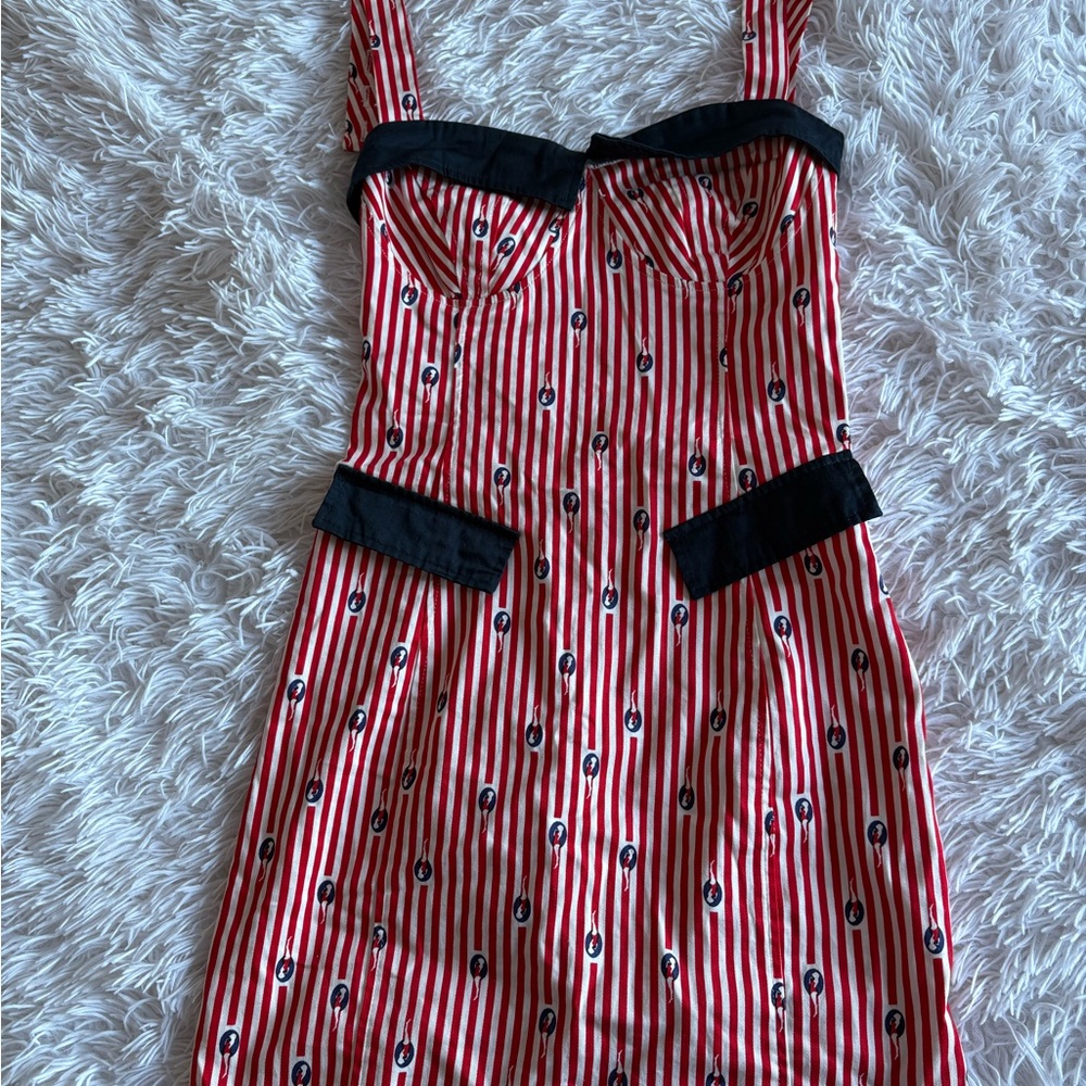 Marilyn Monroe Pink and White Striped Garment